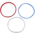 thumbnail image 1 of Silicone Sealing Ring For Pressure Cooker Pot Accessories, Fits 5 Or 6 Quart Models, Red, Blue And Common Transparent White, Pack Of 3, 1 of 8