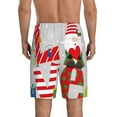 thumbnail image 4 of Lsque Christmas Gnome With Love Mens Sleep Pajama Shorts,Short Pajama Pants, Cotton Ultra-Soft Knit-4X-Large, 4 of 9