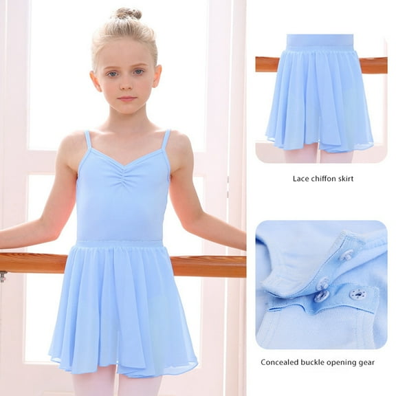 GYRATEDREAM Girls Sleeveless Ballet Leotard with Removable Skirt Dance Dresses Gymnastics Leotards for Girls