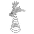 thumbnail image 5 of FRCOLOR silver reindeer Deer Ornament Iron Treetop Ornament Holiday Decorations 1Pc, 5 of 8