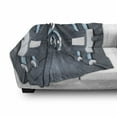 thumbnail image 3 of Outer Space Soft Flannel Fleece Throw Blanket, Inner View of Rocket Structure Cyber Hallway Trip to the Dark Matter, Cozy Plush for Indoor and Outdoor Use, 50" x 60", Grey Blue, by Ambesonne, 3 of 6