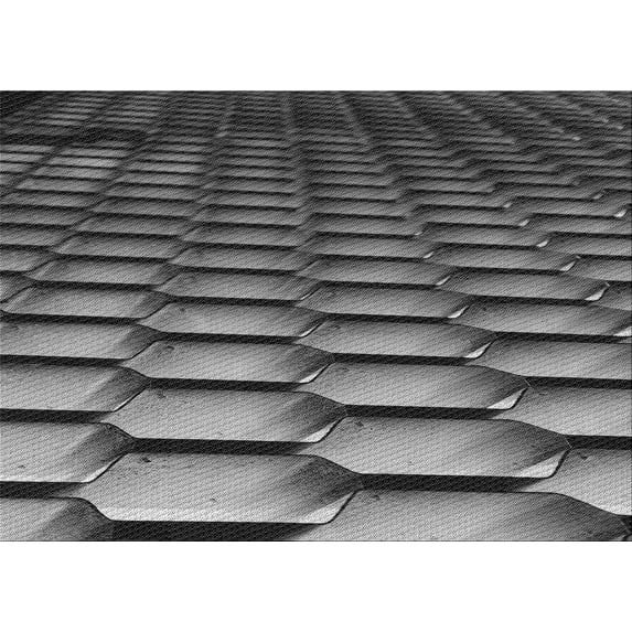 Ahgly Company Machine Washable Indoor Rectangle Transitional Dark Gray Black Area Rugs, 8' x 10'