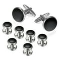 thumbnail image 3 of Set of 8 Classical Shirt Tuxedo Cufflinks Wedding Buttons Cuff Links Studs Men, 3 of 3