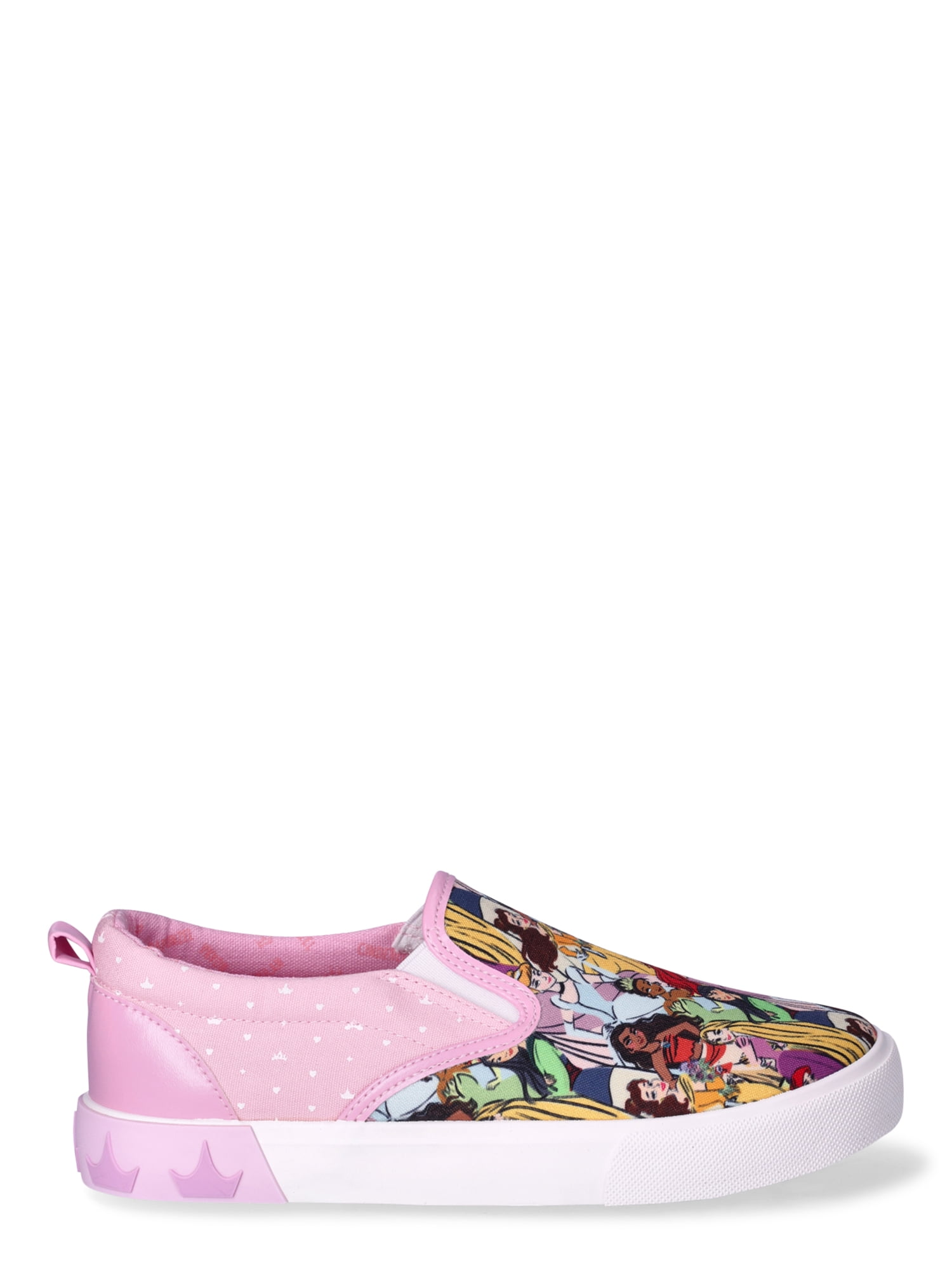 Disney Princess Girls Low Top Slip-On Twin Gore Sneakers