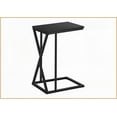 thumbnail image 2 of Space-Saving Contemporary Coffee Table - Black Laminate & Metal, Sofa-Side Snack & End Use, 2 of 12