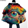 thumbnail image 1 of Capa de sueño con estampado 3D de ojos psicodélicos Trippy para hombres, abrigo grueso y cálido con capucha, abrigo de lana a prueba de viento, bata, manta, 3, 1 of 4