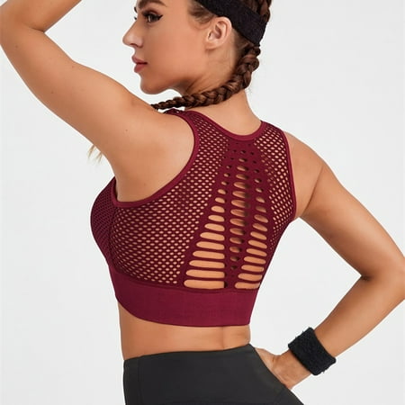 

Women s Beautiful Back Sexy Fitness Underwear Hollow Double-layer Sports Vest CHMORA