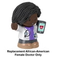 thumbnail image 3 of Replacement Part for Fisher-Price Little People Hospital Playset - HBW65 ~ Replacement African-American Female Doctor Dressed in White Coat and Carrying Patient Chart, 3 of 5