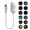 12 /White, variant on Salange 2-in-1 Galaxy Projector Night Light,USB Power Light with 12 Sliding Projection Films,Adjustable Brightness 360° Rotating Design for Car and Home Decoration