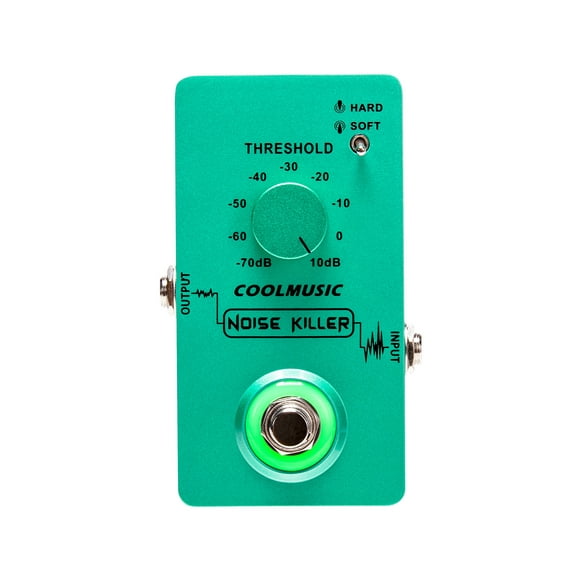 COOLMUSIC Effect Pedal True Bypass Noise Gate Guitar Effect Pedals with Hard/ Soft Mode and Foot Switch for Electric Guitar Bass