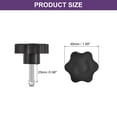 thumbnail image 2 of Uxcell Star Knobs, M8x25mm Plastic Hex Shaped Clamping Handle Screw Knobs, Hand Tightening Star Screw Knob, 2 of 6