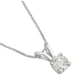 thumbnail image 2 of Arista 3/8 ct Diamond Solitaire Pendant with Box Chain in 14K White Gold, 18" (J, I2), 2 of 3