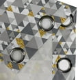 thumbnail image 3 of Ambesonne Yellow Grey Grommet Curtain Single Panel, Zig Zag Triangles, 50"x60", Charcoal Grey Marigold, 3 of 5