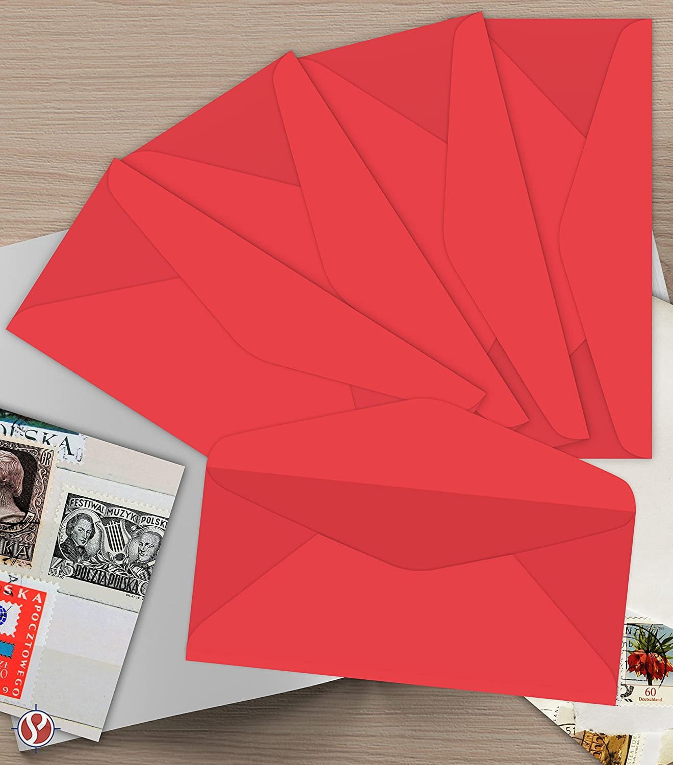 Light Red Bright Color #10 Envelopes - Great for Mailing Letters, Business Memos, Invitations, Invoices, Bills | 4 1/8" x 9 1/2" | 50 Envelopes