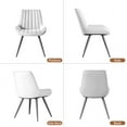 thumbnail image 3 of CQSXDA Modern Dining Chairs Set of 2, Fabric Upholstered Side Chairs with Thick Cushion & Metal Legs for Kitchen Dining Room, 3 of 8
