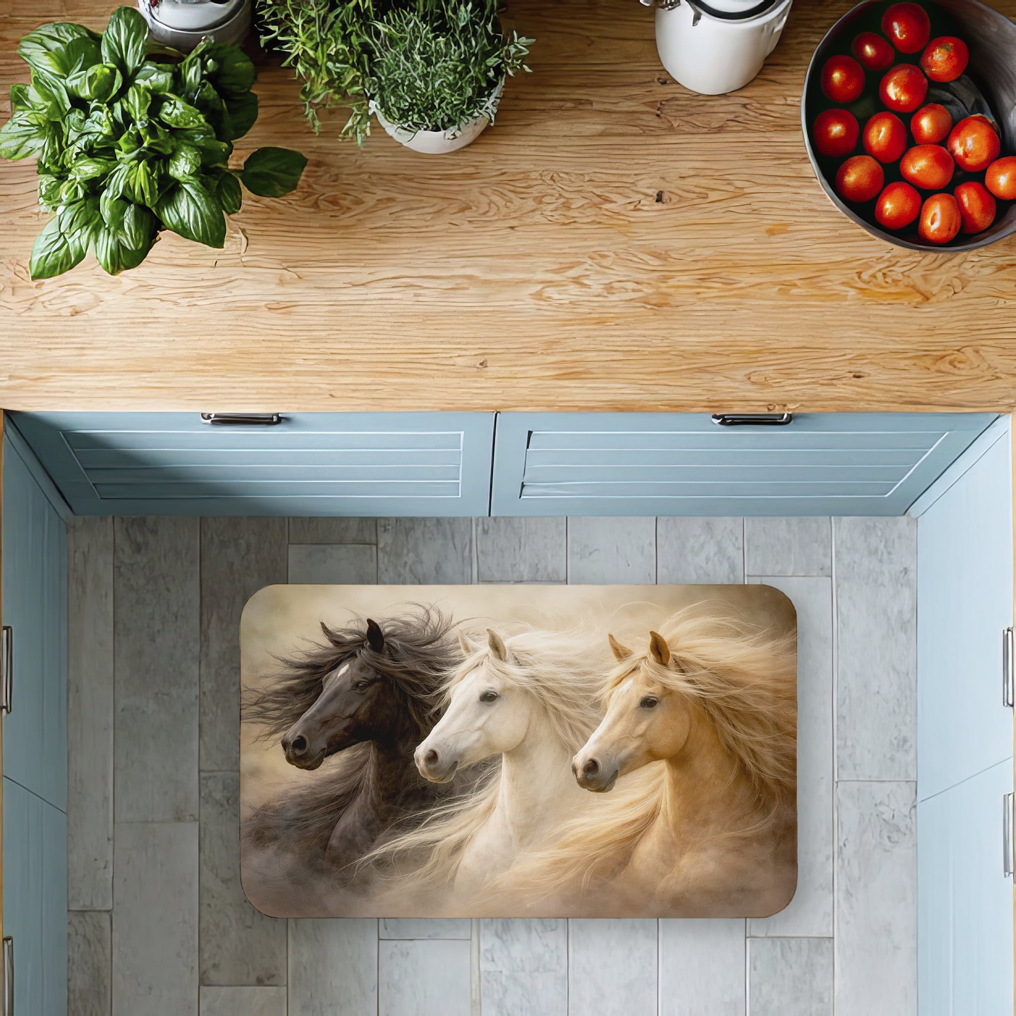 Stupell Industries Untamed Spirits Horse Trio Printed Anti-Fatigue Floor Mat, design by Tina LeCour