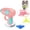 Pink, variant on Cat Fetch Toy Launcher with Colorful Flying Propellers Set, Flying Disc Launcher, Cat Fetch Toy Flying Disc Saucer Launcher for Chasing Training