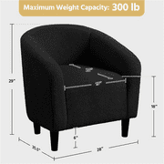 Renwick Boucle Upholstered Accent Chair, Black