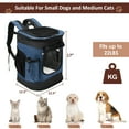 thumbnail image 6 of Pawse Pet Carrier Foldable Backpack for Small Cats Dogs And Puppies Upto 18 LBS, Airline-Approved Two-Sided Entry Padded Back Support Travel Carrier for Hiking, Walking, Cycling & Outdoor, 6 of 7