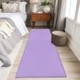 thumbnail image 5 of Purple Large Area Rugs for Bedroom Living Room, Soft Non Slip Carpet Bedside Rug, Modern Pure Lavender Purple Rectangular Floor Cover Kitchen Accent Rug 2'x6' for Dining Room/Office, 5 of 9