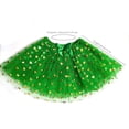 thumbnail image 3 of Bibifish Womens Tutu Skirts St Patricks Day Green Printed Mesh Tulle Skirt Elastic Waist Flowy Puffy Party Performance Mini Skirts, 3 of 5