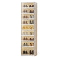 thumbnail image 1 of 6 Tier Foldable Shoe Rack Organizer for Closet 6-12Pairs Plastic Clear Collapsible Shoe Shelf For Front Door Entrance, Stackable Folding Shoes Storage Boxes Dustproof, 1 of 7