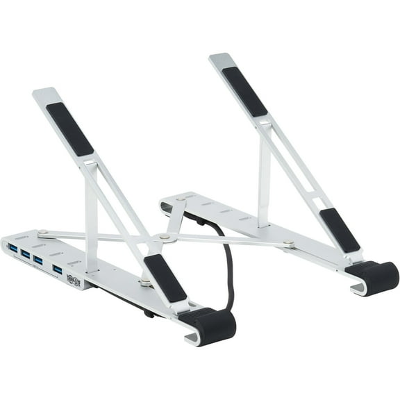 Tripp Lite U460-ST4-4A-C 4-Port USB-C Hub with Laptop Stand, Silver