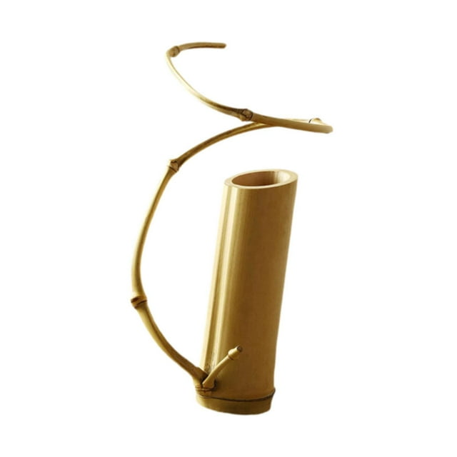 Jarrón de flores de bambú, centro de mesa, maceta, regalo, ramo, decoración, adorno Altura 15 cm