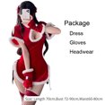 thumbnail image 1 of Anilv-disfraz de la serie de Santa Claus para mujer, ropa de Navidad, fiesta de Navidad, alce de nieve, vestido rojo, capa de cuerda, Unifrom, pijama Sexy, Cosplay, 1 of 7