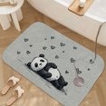 thumbnail image 3 of 1pc A Panda Lying Down Absorbent Non-Slip Bathroom Thickened Flannel Rug Decor,Soft,Quick Drying,Suitable For Indoor/outdoor Use,Bathrooms,Bedrooms,Kitchens,Terrace,Laundry Rooms,16"x24", 3 of 9