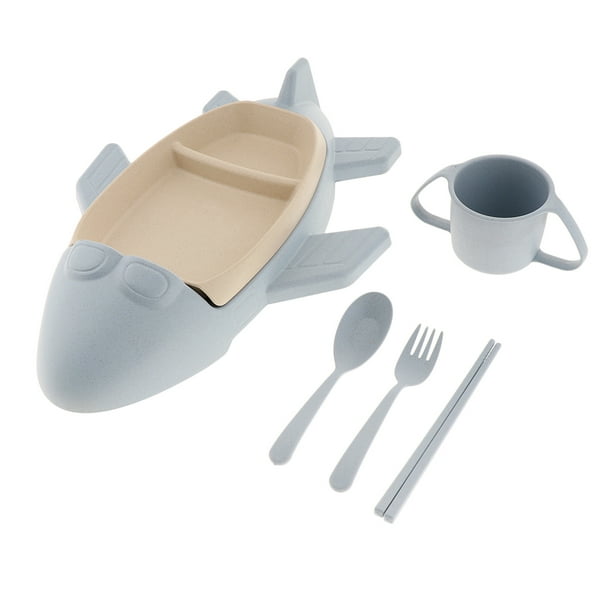 Bandeja de comida dividida Sunnimix set de 5 azul 37 cm x 25,7 cm x 8 cm