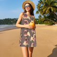 thumbnail image 3 of Daiia Cut Pug Print Women's Dresses 2025 Trendy Short sleeve Dresses Casual Baggy Flowy Maxi Sun Dresses, 3 of 7