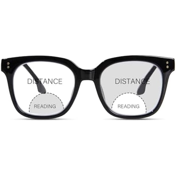 Bifocal Reading Glasses for Women Men Oversized Blue Light Blocking Clear Top Computer Readers