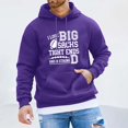 thumbnail image 2 of Men Rugby Printed Pocket Drawstring Hooded Sweatshirt Casual Loose Fit Comfortable Business Style Pullover for Everyday Wear, 2 of 4