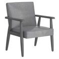 thumbnail image 1 of Chaise d’appoint de mi-siècle moderne en tissu, beige, 1 of 7