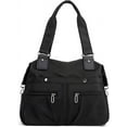 thumbnail image 1 of LHSHID Hobo Bag for Women Nylon Shoulder Bag Largr Capacity Totes Lightweight Multiple Pockets Handbag Travel Top Handle Purse, 1 of 8
