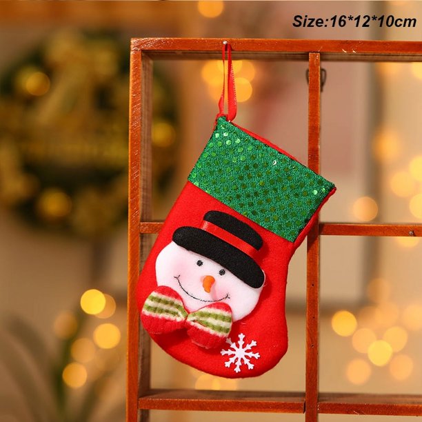 Calcetines pequeños de alta calidad para regalo de dulces, Mini rojo, adorno interior para árbol de Navidad, venta al por mayor, novedad de 2022