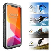 SPORTLINK Waterproof Case for iPhone 11 Pro Full Body Heavy Duty Shockproof 360 Sealed Rugged Dustproof Phone Screen Protector 5.8 inch - Frosted Black