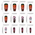 thumbnail image 5 of 24Pcs Halloween Press on Nails Medium Coffin, Acrylic Nail Kit Fake Nails Press on Pumpkin Ghost Spiderweb Castle Nail Tips Glue on Nails Full Cover False Nails Stick on Nails for Women, 5 of 6