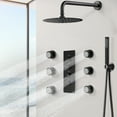 thumbnail image 3 of EVERSTEIN Rain Shower Faucet Set Luxury 12 inch Shower Head Thermostatic CUCP Shower System with 6 Massage Body Jets and Handheld Sprayer, Matte Black, 3 of 18