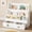 White, variant on Bookshelf with 2 Drawers, 3-Tier Bamboo Book Shelf for Rooms, Bookshelf for Nursery, Montessori Bookcase, Scalloped Bookshelves for Classroom, Playroom, Natural