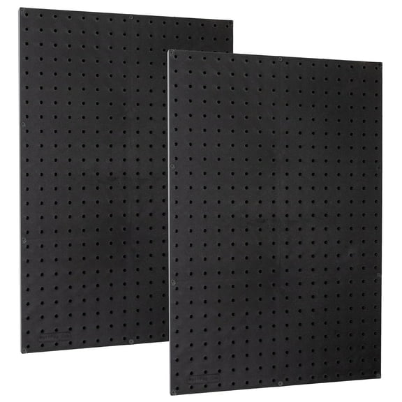 WallPeg Made in USA Pegboard Panels Garage Organization - Wall Storage Kit (PB-2 B) (2) ea - 24" x 16" Peg Board Tool Organizer Panel Set - Garage Organizer Kit