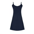 thumbnail image 6 of Short Dresses for Women Blue Under $10 Free Shipping Summer Casual Solid Color Leisure Holiday Floral Square Collar Waist Flounces Medium Length, 6 of 9
