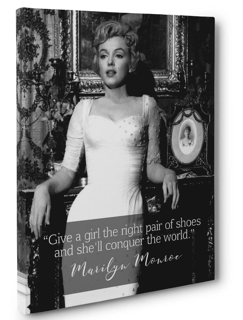 Marilyn Monroe Conquer Motivation Quote Canvas Wall Art - Walmart.com