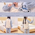 thumbnail image 4 of Anime Sanrios Kuromi Cinnamoroll Pochacco Children's Plush Pajamas Flannel Warm Cartoon Spring Autumn New Korean Kawaii Homewear, 4 of 5
