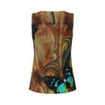 thumbnail image 6 of Goofa Vintage Butterfly Green Printed Womens Workout Tops for Women Sleeveless Yoga Shirts Athletic Running Tank Tops Sleeveless Gym Clothes Workout Apparel-Large, 6 of 9