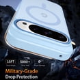 thumbnail image 5 of DOMAVER Google Pixel 10 Case / Google Pixel 10 Pro Case 6.3", Magnetic MagSafe Compatible, Slim Shockproof Protective Cover, Translucent Matte, Blue, 5 of 9