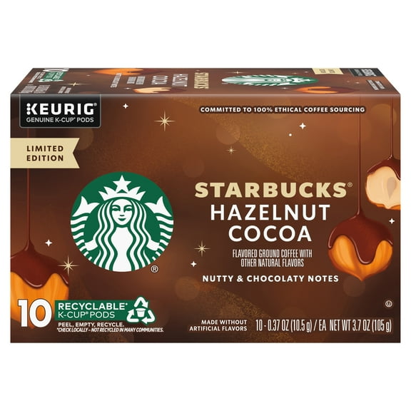 Starbucks Hazelnut Cocoa, Keurig Cup, 10 count