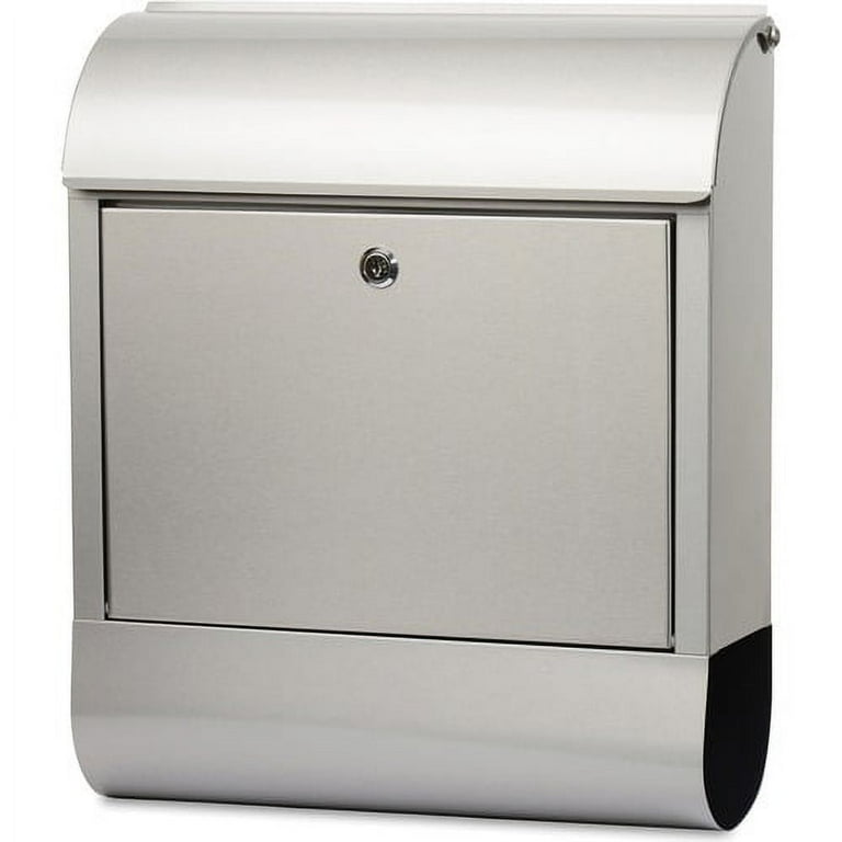 Tatco Indoor/Outdoor Stainless Steel Mailbox - Stainless Steel - Silver - For Indoor, Outdoor, Mail, Magazine, Newspaper - 1 Each