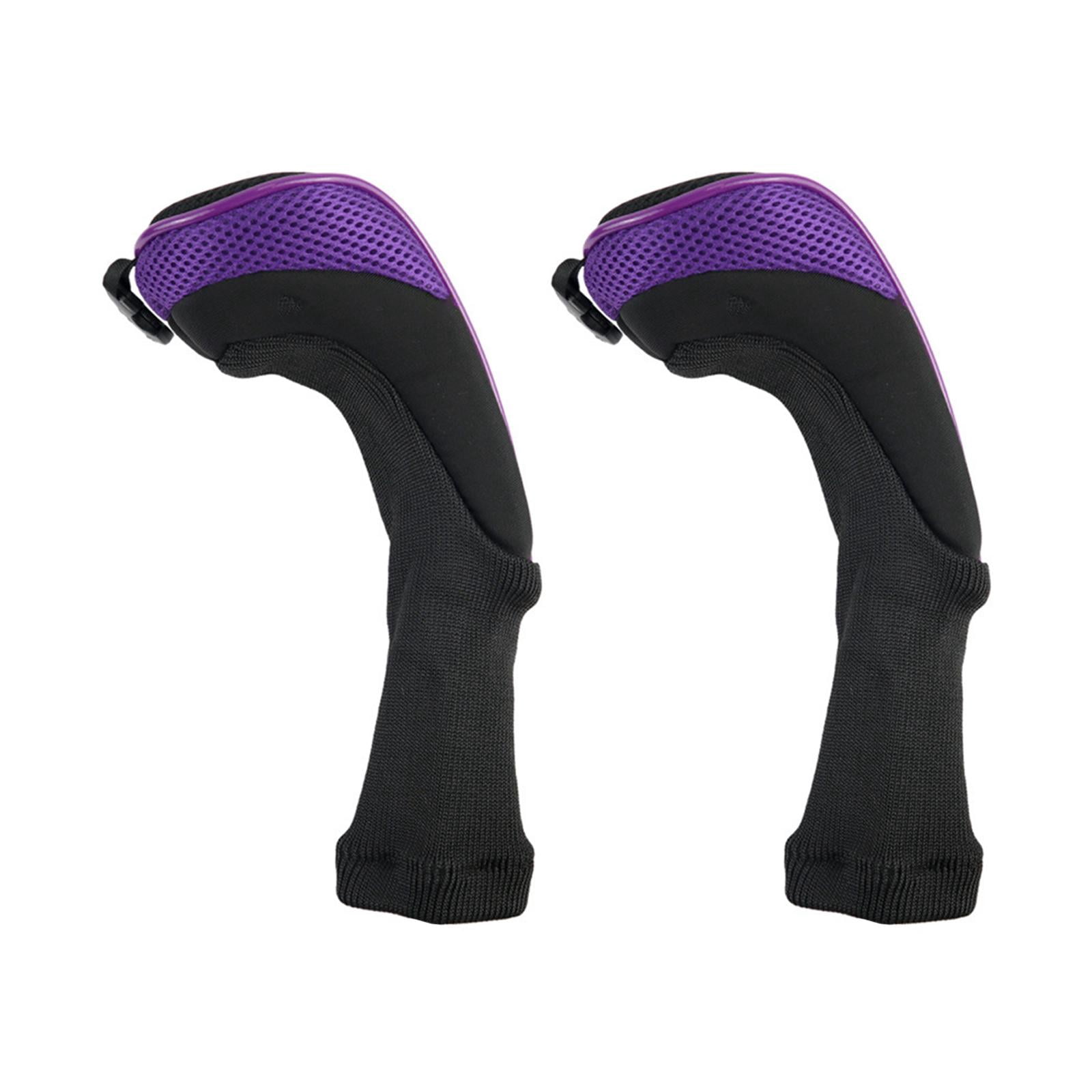 funtasica 2 Pieces Golf Hybrid Club Cover Club Headcovers Accessories Club Protector Sleeve Equipment Polyester Wear Resistant Anti Scratch Lightweight Design S Purple